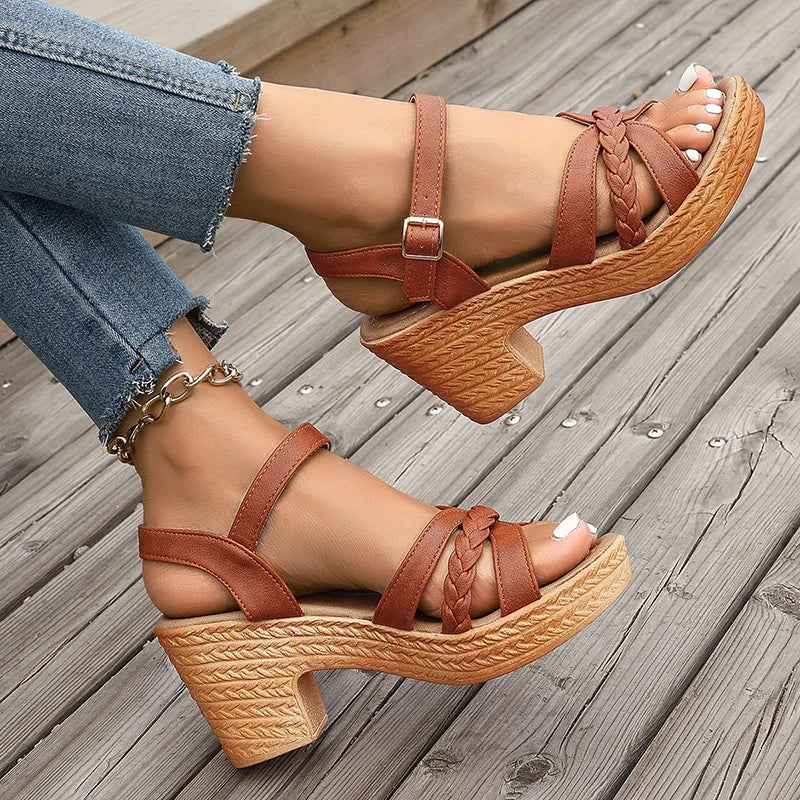 Celia™ - Orthopedic Mid Heel Platform Sandals